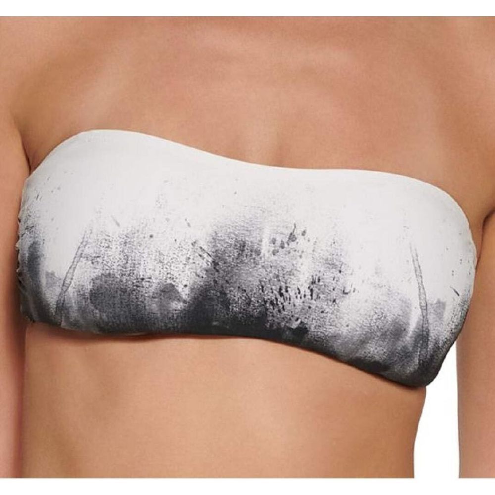 Calvin Klein Womens Printed Lined Bikini Swim top White S - Picture 9 of 9